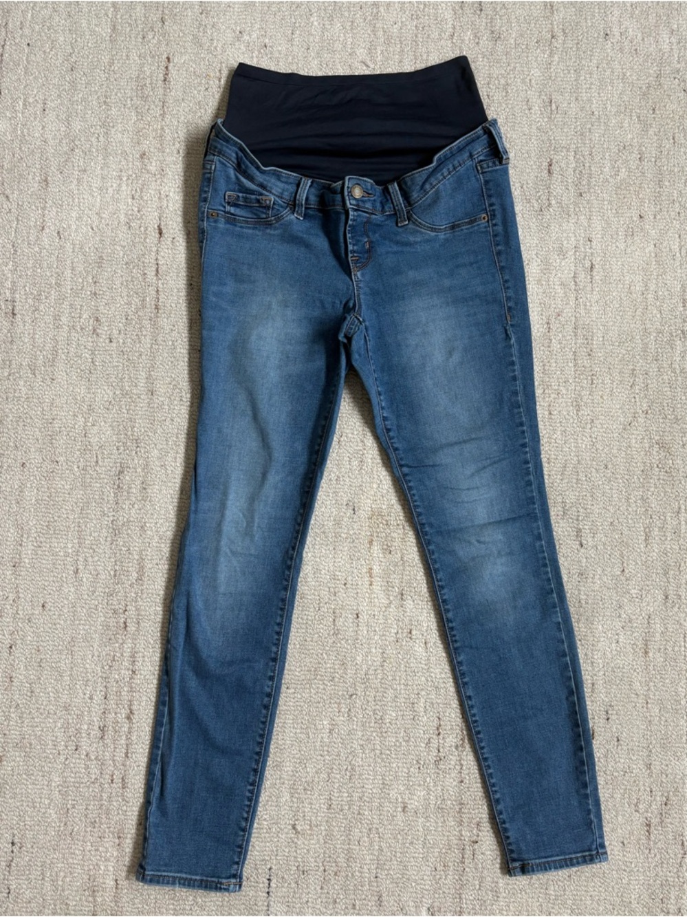 Old Navy Maternity Rockstar Super Skinny Full Panel Jeans Medium Wash Size 8
